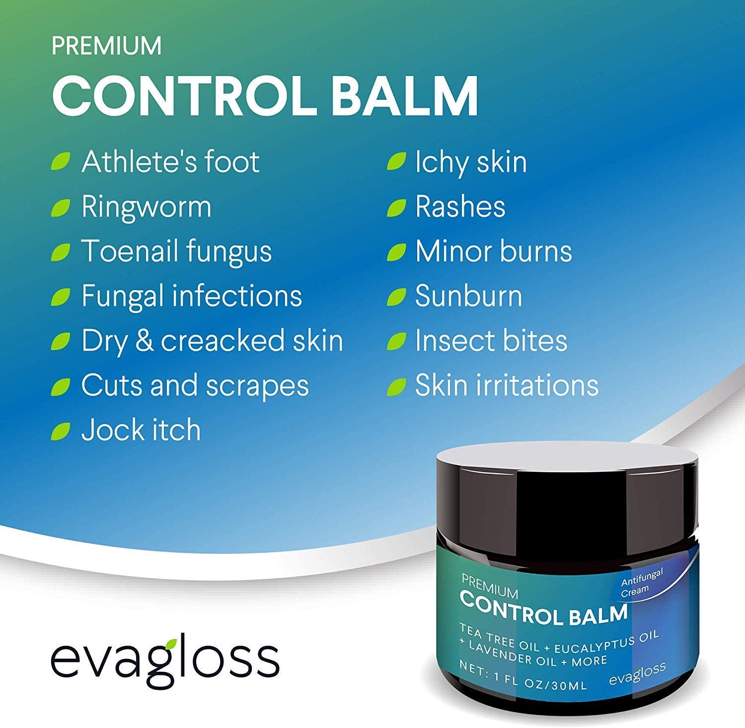 Evagloss Antifungal Cream Repair AntiItch Balm for Face & Body